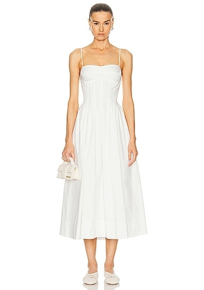 SIMKHAI Kittiya Sleeveless Midi Dress in White - White. Size 2 (also in 4, 6).