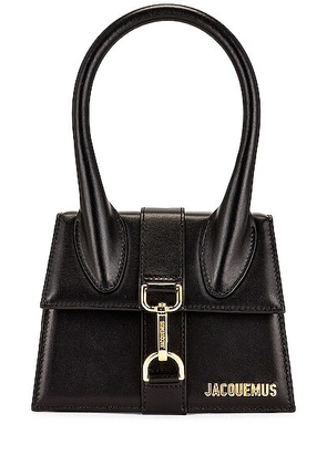 JACQUEMUS Le Chiquito Montagne Moyen Bag in Black - Black. Size all.