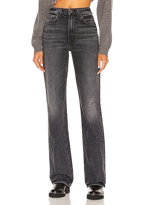 GRLFRND Melanie High Rise Boot Cut Jeans in Rockaway - Grey. Size 32 (also in ).