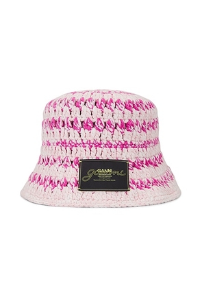 Ganni Crochet Bucket Hat in Multicolour - NA. Size M/L (also in XS/S).