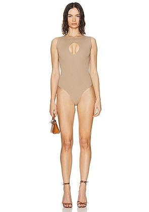 Helsa Carina Bodysuit in Mushroom - Tan. Size M (also in XL).