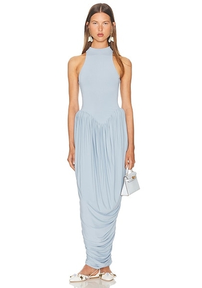 Helsa The Duchess Jersey Dress in Summer Sky - Baby Blue. Size M (also in L, S, XL, XS).