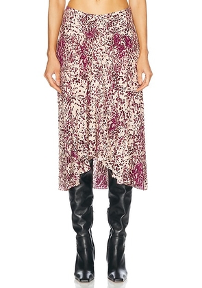 Isabel Marant Olena Skirt in Purple & Ecru - Purple. Size 34 (also in 36, 38, 40, 42).