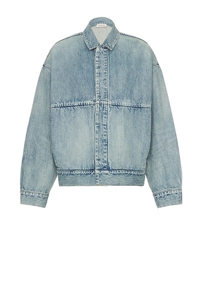 Fear of God Denim Trucker Jacket in Indigo 2 - Blue. Size L (also in M, XL).