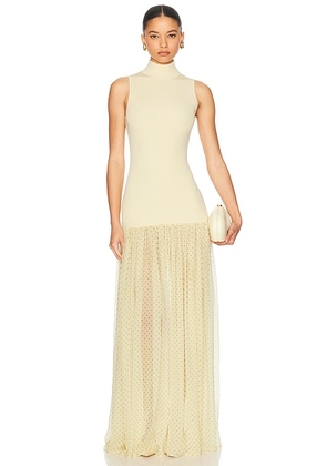Helsa Costanza Gown in Butter Yellow - Yellow. Size L (also in XL).