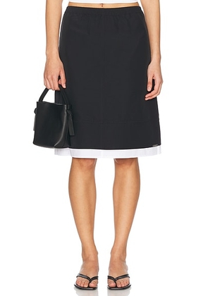 SIMKHAI Aubria Skirt in Black Multi - Black. Size L (also in ).