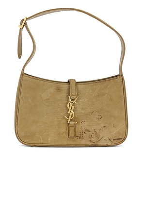 saint laurent Saint Laurent Le 5 A 7 Hobo Bag in Gold Flake & Dark Gold Flake - Tan. Size all.
