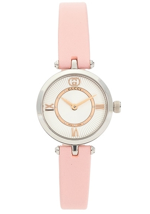 Gucci Ronda Quartz Movement Swiss Made Watch in Stainless Steel & Pink - Pink. Size all.