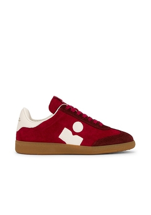 Isabel Marant Bryce Sneaker in Scarlet Red & Burgundy - Red. Size 38 (also in 36, 37, 39, 40).