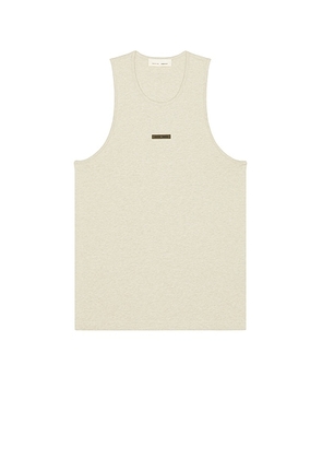 Fear of God ESSENTIALS Vintage Fit Tank in Heather Stone - Grey. Size M (also in L, S, XL/1X).