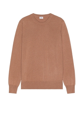Ghiaia Cashmere Crewneck in Rose - Mauve. Size L (also in S, XL/1X).