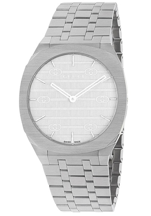 Gucci 25H 38mm Watch in Silver - Metallic Silver. Size all.
