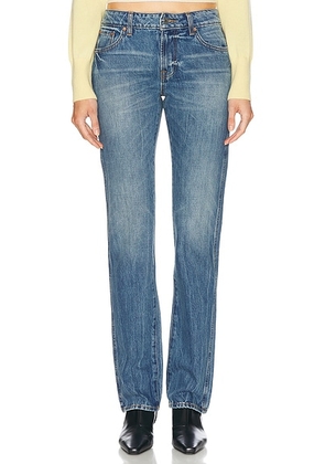 GRLFRND Isabel Low Rise Straight Jeans in Crestone Peak - Denim-Medium. Size 23 (also in 24, 25, 26, 27, 28, 30, 32).