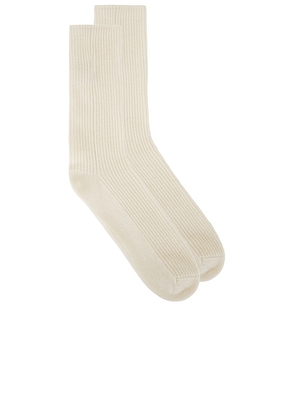 Jenni Kayne Cashmere Socks in Ivory - Ivory. Size all.