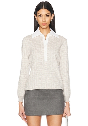 Givenchy Long Sleeve Polo Top in Beige - Beige. Size S (also in L).