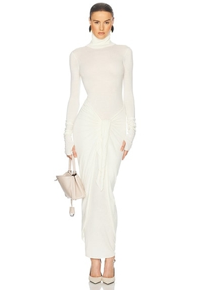 Helsa Oakleigh Maxi Knit Dress in Ivory - Ivory. Size L (also in ).