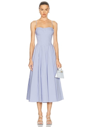 SIMKHAI Kittiya Midi Dress in French Blue - Blue. Size 8 (also in ).