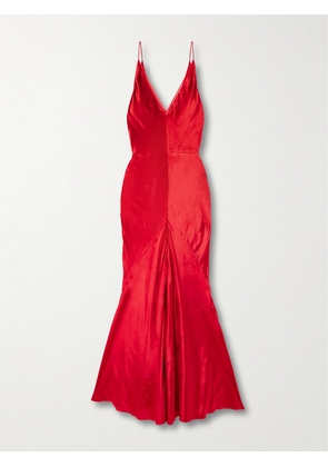 Gabriela Hearst - Brigita Paneled Silk-velvet Maxi Dress - Red - IT38,IT40,IT42,IT44,IT46