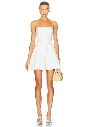 SIMKHAI Kitt Mini Dress in White - White. Size 4 (also in 6).