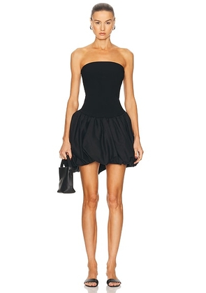 SIMKHAI Pollie Bubble Mini Dress in Black - Black. Size L (also in M, S, XS).