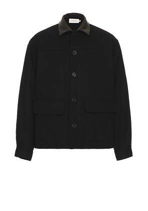 FRAME Woolen Workwear Jacket in Black - Black. Size L (also in ).