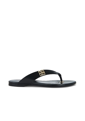 Givenchy 4g Liquid Thong Sandal in Black - Black. Size 36.5 (also in 37, 37.5, 38, 39, 39.5).