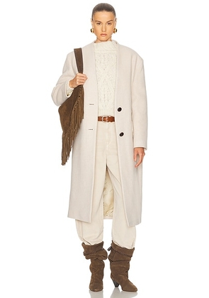 Isabel Marant Florane Coat in Ecru - Ivory. Size 36 (also in 34, 38, 40, 42).