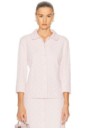 Jil Sander 3D Flower Top in Morganite - Ivory. Size 36 (also in 38, 40).
