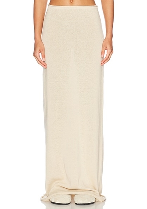 Helsa Palmer Knit Skirt in Natural Linen - Neutral. Size M (also in L, S, XS, XXS).