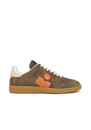 Isabel Marant Bryce Sneaker in Khaki & Orange - Brown. Size 37 (also in 36).