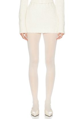 Helsa Annabelle Knit Skirt in Ivory - Ivory. Size M (also in L, S, XL, XS, XXS).