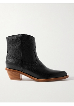 Gabriela Hearst - Leduc Textured-leather Ankle Boots - Black - IT36.5,IT37,IT37.5,IT38,IT38.5,IT39,IT39.5,IT40,IT40.5