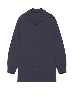 Fear of God ESSENTIALS Military Nylon Overshirt in Marine - Blue. Size L (also in XL).