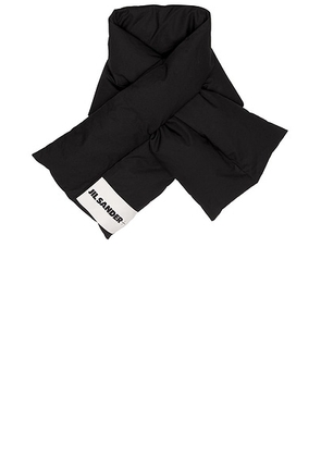 Jil Sander 01 Down Scarf in Black - Black. Size all.