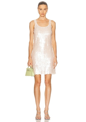 SIMKHAI Onyx Mini Dress in Sand - Metallic Neutral. Size L (also in M, S, XS).