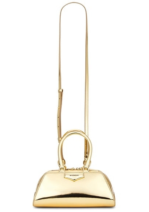 Givenchy Mini Antigona East West Bag in Golden - Metallic Gold. Size all.