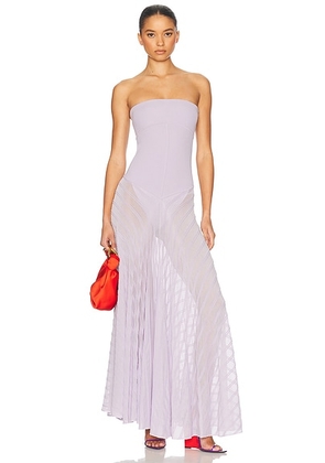 Helsa June Knit Bodysuit Dress in Lavender - Lavender. Size XL (also in L).