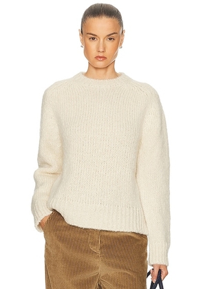 Jil Sander Long Sleeve Crewneck Jumper in Chalk - Cream. Size 34 (also in 36, 38, 40).