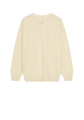 Fear of God Henley Sweater in Bone - Cream. Size M (also in L, S, XL).