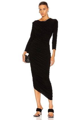 Norma Kamali Long Sleeve Diana Gown in Black - Black. Size XS (also in S).