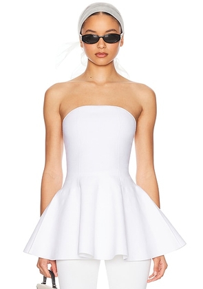 Helsa Maude Knit Top in Ivory - Ivory. Size L (also in M, S).