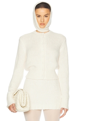 Helsa Annabelle Cardigan in Ivory - Ivory. Size M (also in L, S, XL).