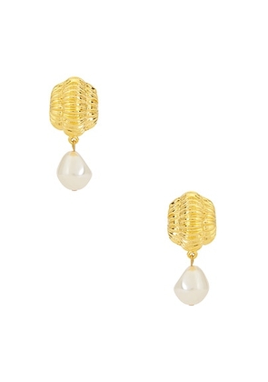 Jennifer Behr Asha Earrings in Pearl - Ivory. Size all.
