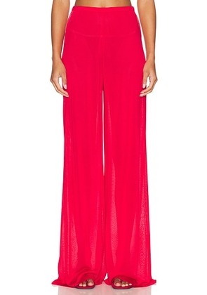 Helsa Arlena Knit Pant in Red - Red. Size M (also in L, S, XL, XS, XXS).