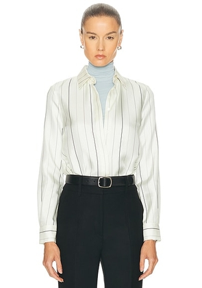 Gabriela Hearst Henri Blouse in Ivory Multi - Ivory. Size 42 (also in 36, 38).