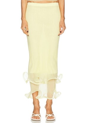 SIMKHAI Kelso Skirt in Buttercream - Yellow. Size M (also in ).