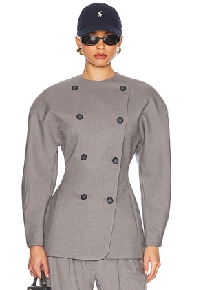 Helsa The Curvilinear Blazer in Charcoal - Charcoal. Size S (also in M).