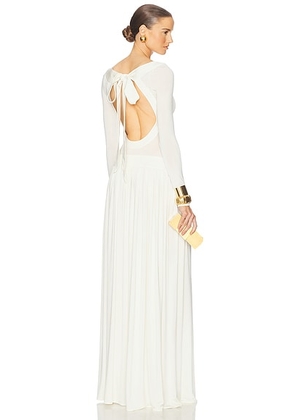 Helsa Aesther Jersey Dress in Vanilla - Cream. Size M (also in L, S, XL, XS).