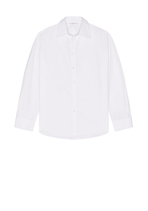Givenchy Twisted Sleeve Overshirt in White - White. Size 39 (also in 38, 40).