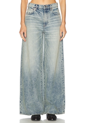 GRLFRND Luna Mid Rise Baggy Jeans in Whistler - Denim-Medium. Size 24 (also in 25, 26, 27, 30).